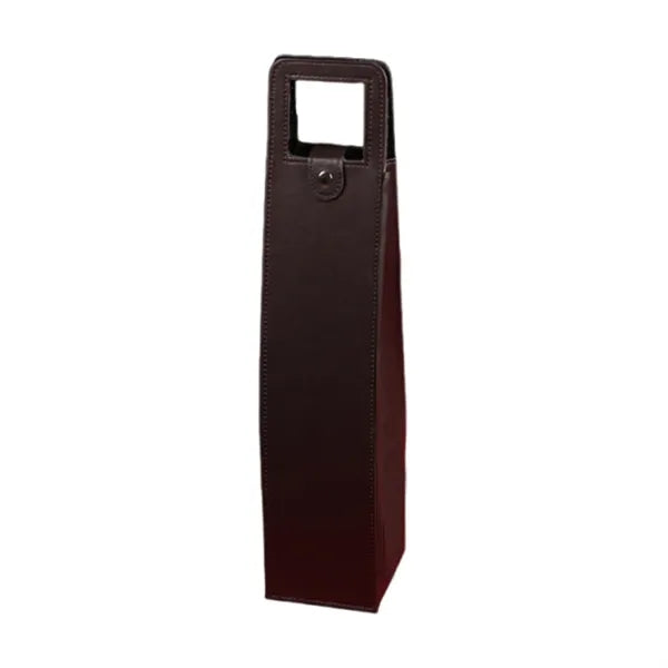 Luxury PU Leather Wine Bottle Gift Bag