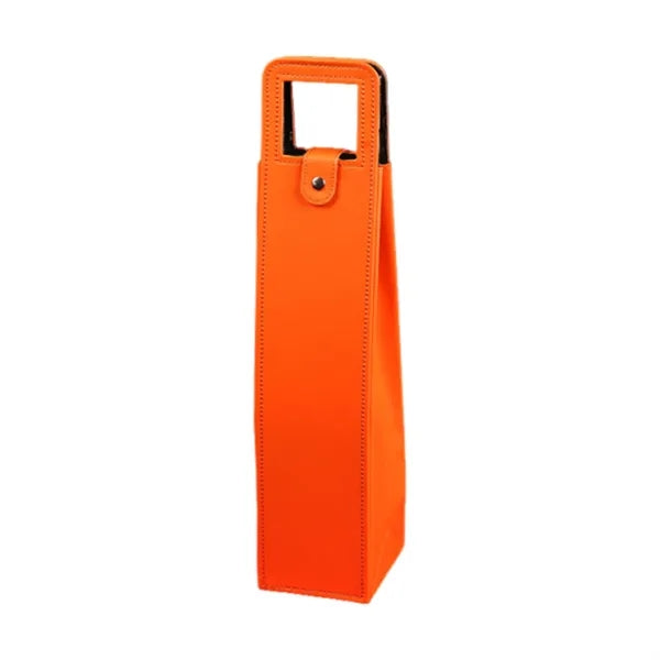 Luxury PU Leather Wine Bottle Gift Bag