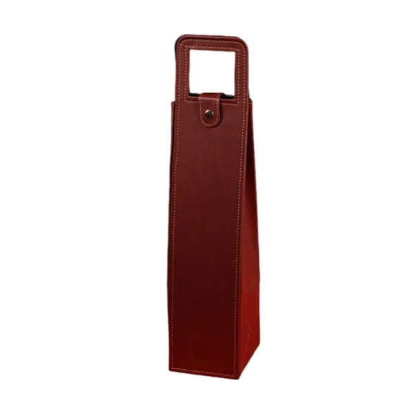 Luxury PU Leather Wine Bottle Gift Bag