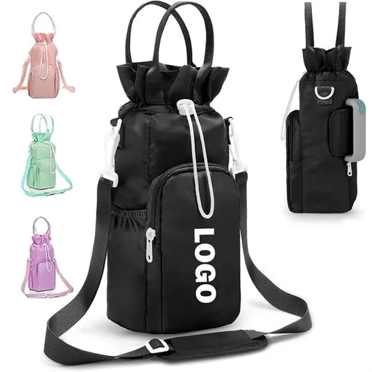 Water Bottle Carrier Bag with Strap