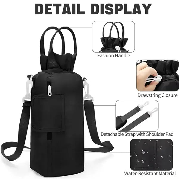 Water Bottle Carrier Bag with Strap