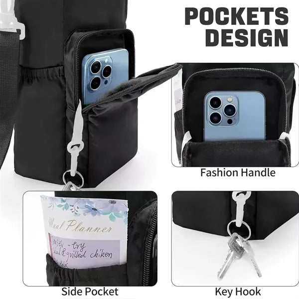 Water Bottle Carrier Bag with Strap