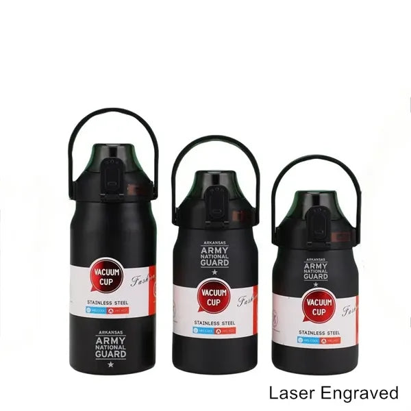 34 to 57oz Dual Drink Stainless Steel Vacuum Sports Bottle