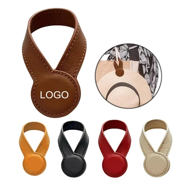 Stylish PU Leather Hat Clip Holder