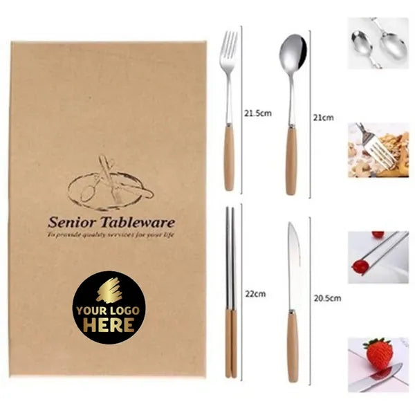 Cutlery Set Including Chopsticks, Spoon, Fork & Knife