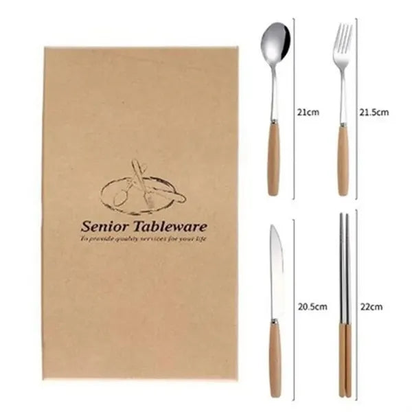 Cutlery Set Including Chopsticks, Spoon, Fork & Knife
