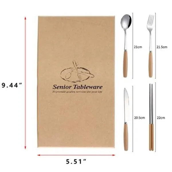 Cutlery Set Including Chopsticks, Spoon, Fork & Knife