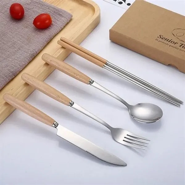 Cutlery Set Including Chopsticks, Spoon, Fork & Knife