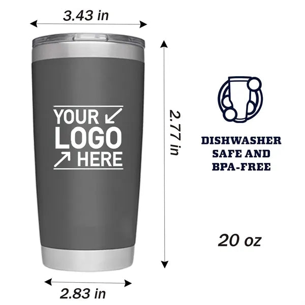 20 oz Stainless Steel Vacuum Insulated Tumbler with MagSlide