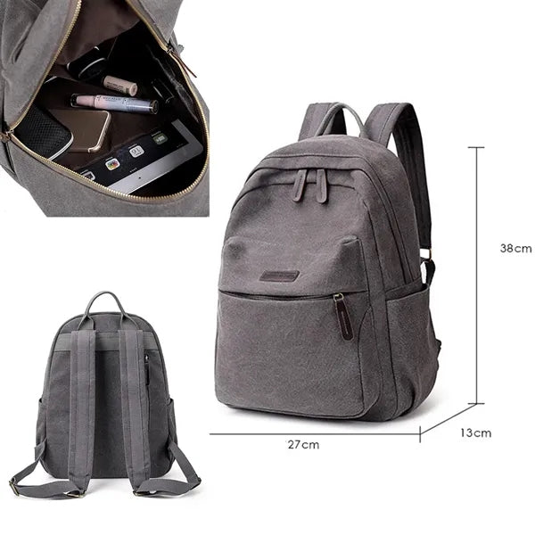 Portable Canvas Backpack Rucksack