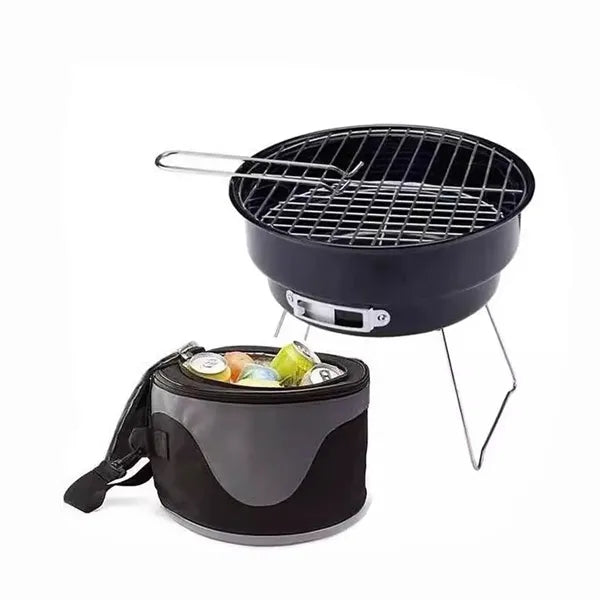 Portable Barbecue Grill with Cooler Bag All-in-One BBQ Too