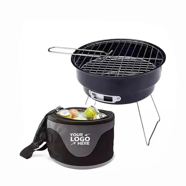 Portable Barbecue Grill with Cooler Bag All-in-One BBQ Too