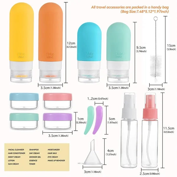 17 Pack Travel Bottles for Toiletries