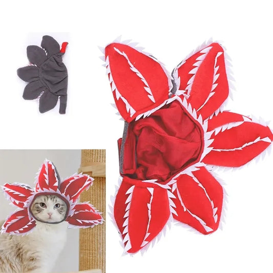 Pet carnivorous flower plush hat
