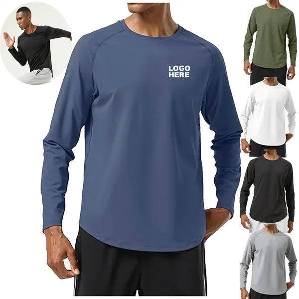 Quick Dry Shirt Men's Long Sleeve Athletic T-Shirt