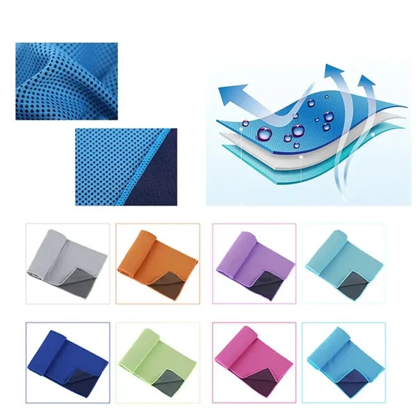 Workout & Yoga Cooling Towel with Silicone Storage Bag