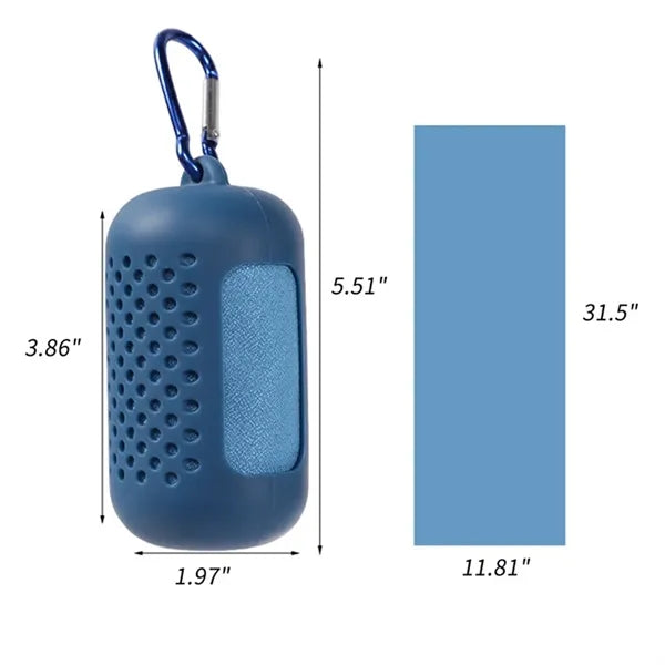 Workout & Yoga Cooling Towel with Silicone Storage Bag