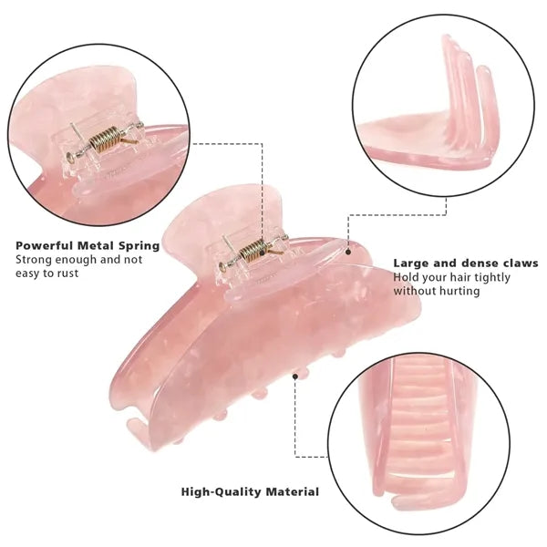 Large Acrylic Hair Claw Clips with Strong Hold