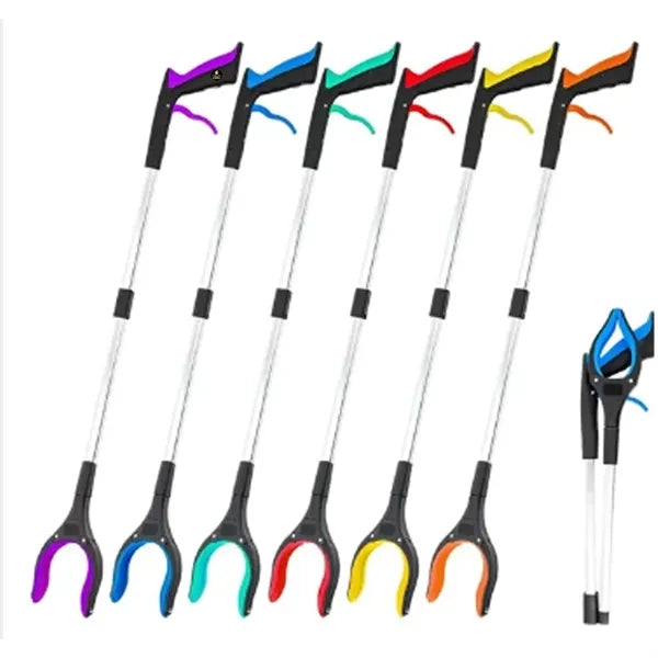 Foldable Reach Extender Grabber Tool with Rotating Claw and