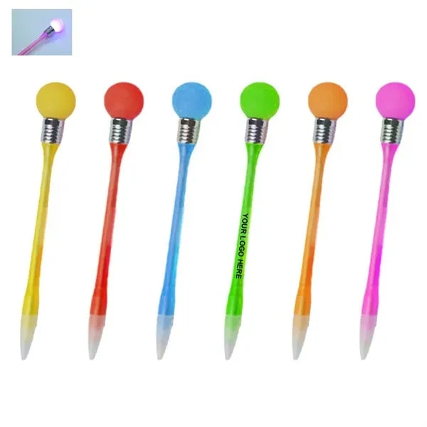 Led Light Up Bulb Ballpoint Pen