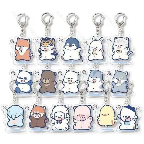 3" Custom Acrylic Keychain with Different Logos Both Sides