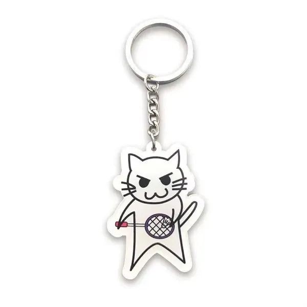 3" Custom Acrylic Keychain with Different Logos Both Sides