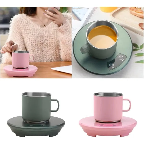 Smart Dual-Use USB Coffee Warmer & Cooler W/ 11oz Mug Set