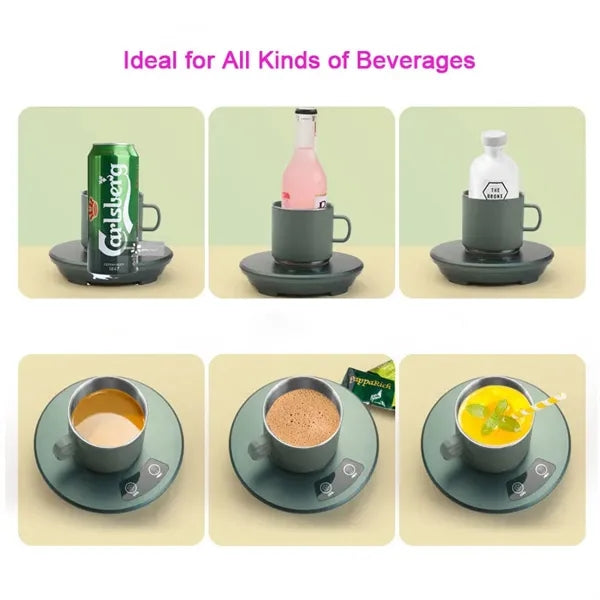 Smart Dual-Use USB Coffee Warmer & Cooler W/ 11oz Mug Set