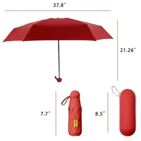 Compact Five-Fold Portable Umbrella