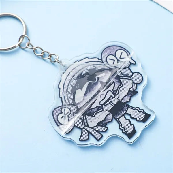 4" Custom Acrylic Keychain with Logo