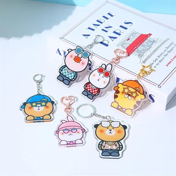 4" Custom Acrylic Keychain with Logo