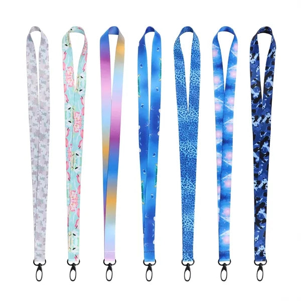 3/4" Polyester Custom Full Color Lanyard W/ Black Snap Hook