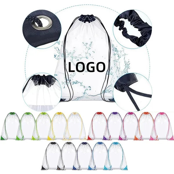 Clear PVC Drawstring Bag