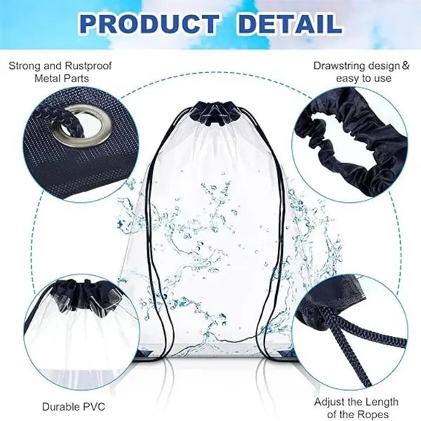 Clear PVC Drawstring Bag