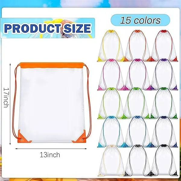 Clear PVC Drawstring Bag