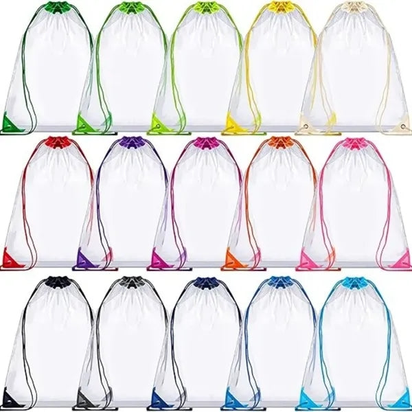 Clear PVC Drawstring Bag