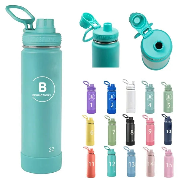 22oz Actives Insulated Stainless Steel Water Bottle with lid