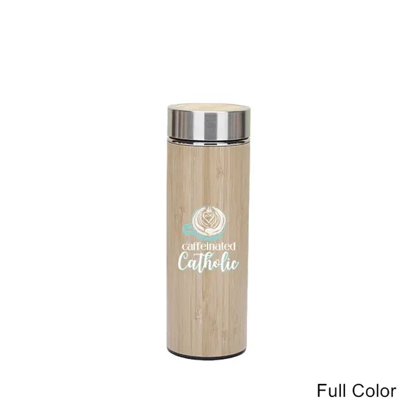 12/14/19/20 oz Eco Bamboo Stainless Steel Tumblers & Mugs