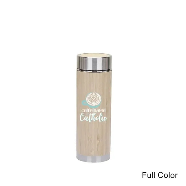 12/14/19/20 oz Eco Bamboo Stainless Steel Tumblers & Mugs