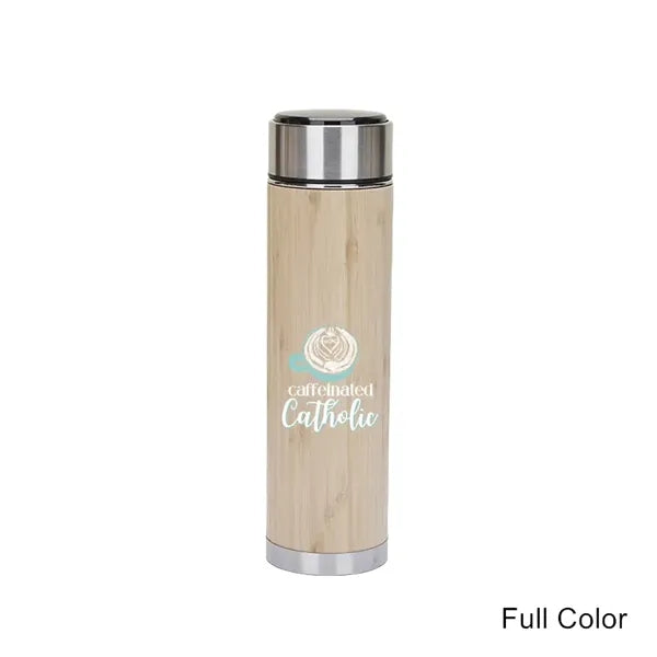 12/14/19/20 oz Eco Bamboo Stainless Steel Tumblers & Mugs