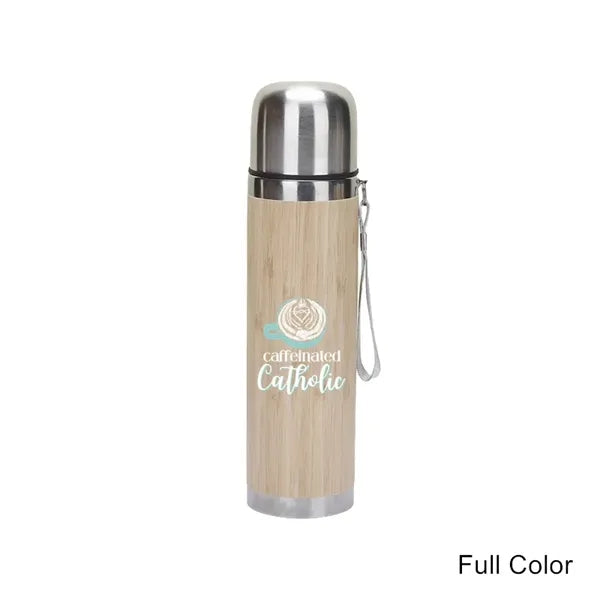 12/14/19/20 oz Eco Bamboo Stainless Steel Tumblers & Mugs