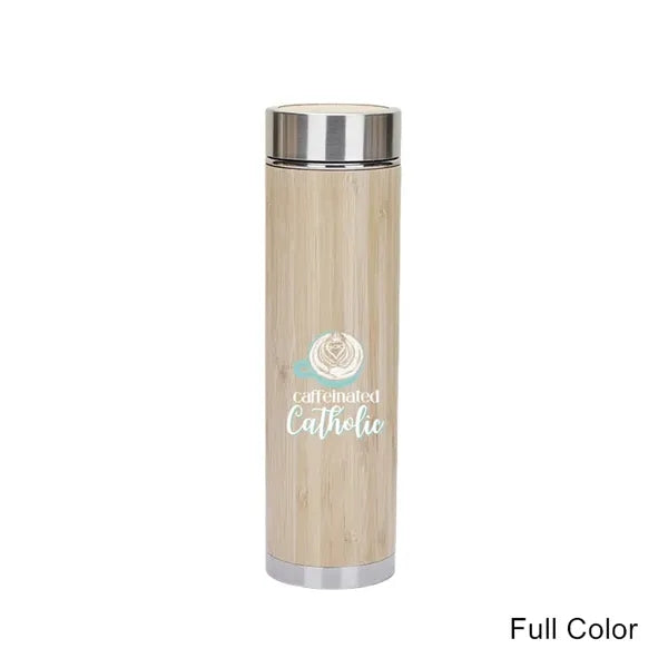 12/14/19/20 oz Eco Bamboo Stainless Steel Tumblers & Mugs