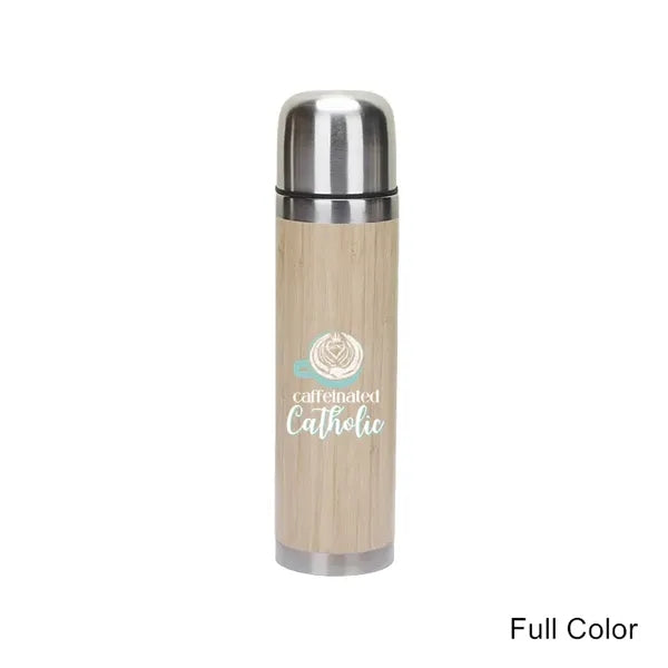 12/14/19/20 oz Eco Bamboo Stainless Steel Tumblers & Mugs