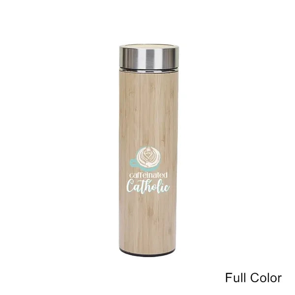 12/14/19/20 oz Eco Bamboo Stainless Steel Tumblers & Mugs