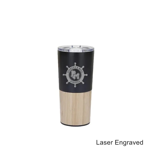 12/14/19/20 oz Eco Bamboo Stainless Steel Tumblers & Mugs