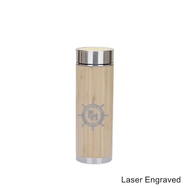 12/14/19/20 oz Eco Bamboo Stainless Steel Tumblers & Mugs