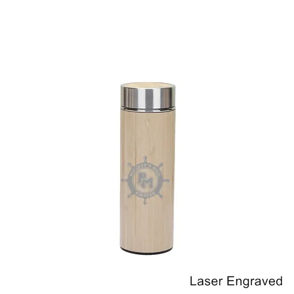 12/14/19/20 oz Eco Bamboo Stainless Steel Tumblers & Mugs