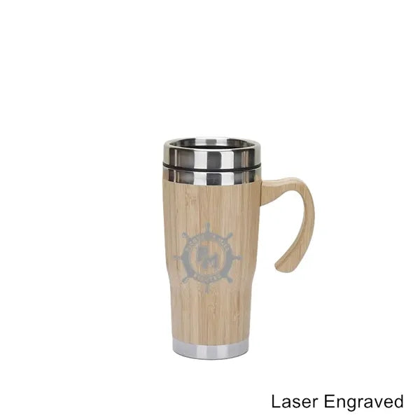 12/14/19/20 oz Eco Bamboo Stainless Steel Tumblers & Mugs