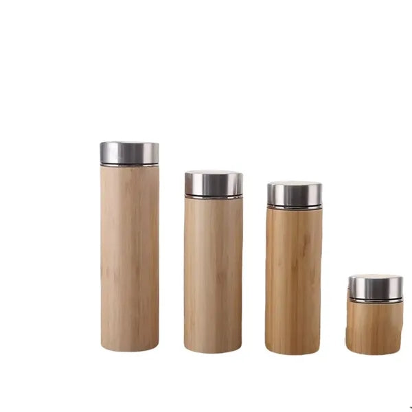 12/14/19/20 oz Eco Bamboo Stainless Steel Tumblers & Mugs
