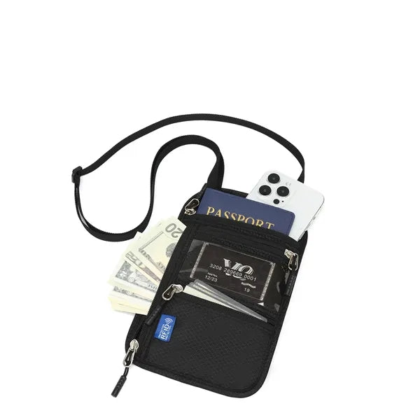 Multifunctional Zippered Travel Document Holder